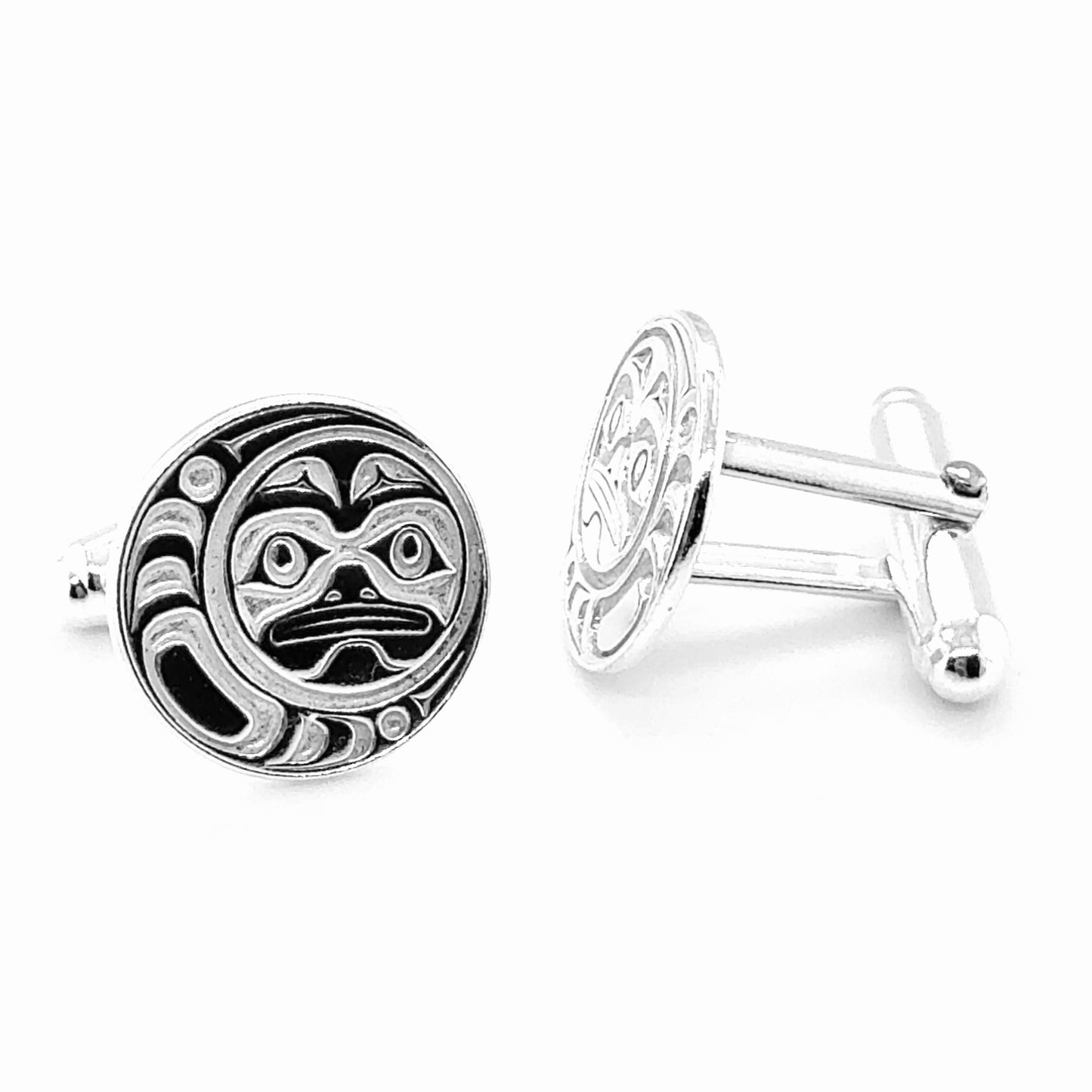 Cufflinks - Sterling Silver - Moon - 16mm