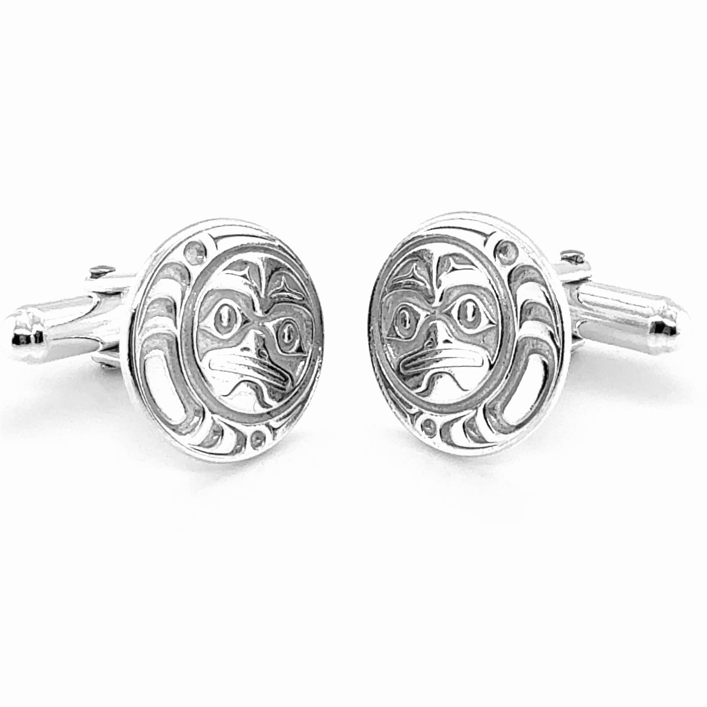 Cufflinks - Sterling Silver - Moon - 16mm