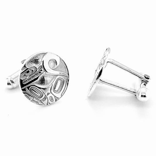 Cufflinks - Sterling Silver - Wolf - 16mm