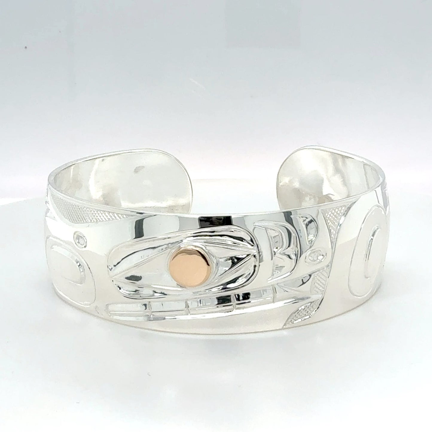 Bracelet - Sterling Silver & 14k - 3/4" - Orca