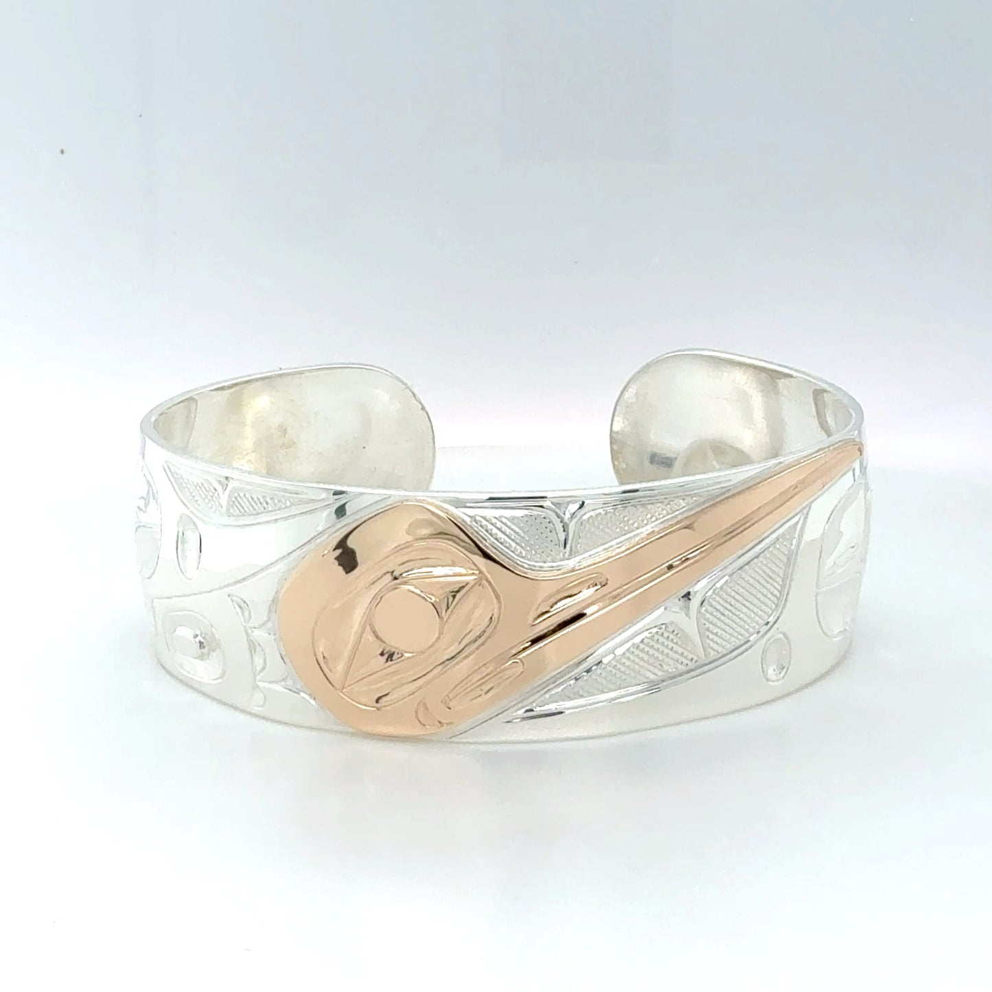 Bracelet - Sterling Silver & 14k - 3/4" - Hummingbird