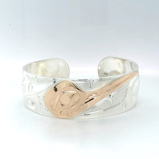 Bracelet - Sterling Silver & 14k - 3/4" - Hummingbird