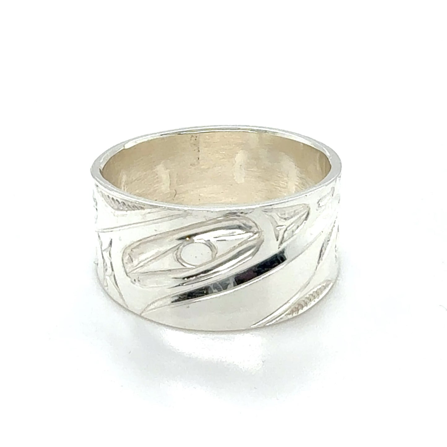 Ring - Sterling Silver - 1/2" - Raven - Size 12.5