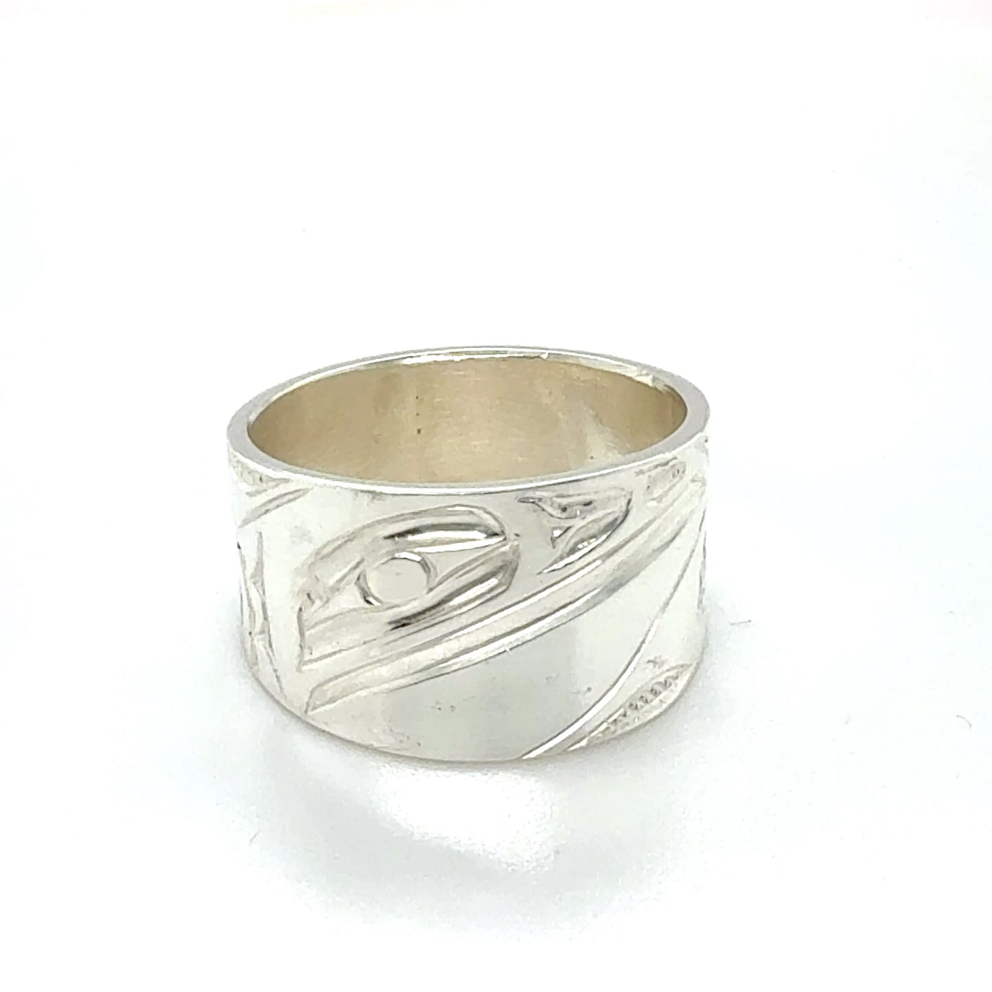 Ring - Sterling Silver - 1/2" - Raven - Size 8