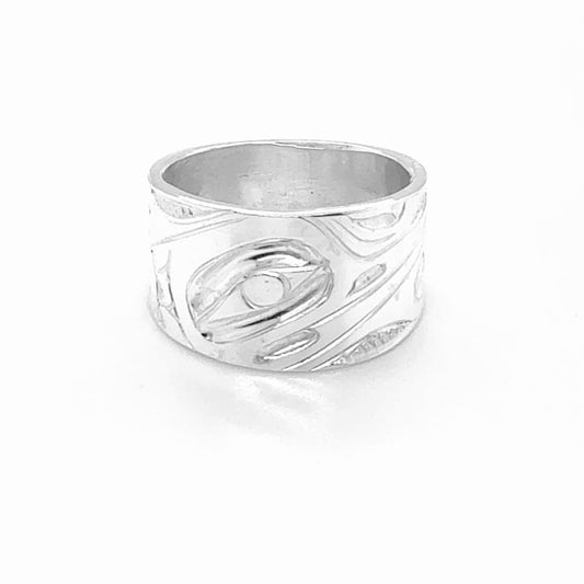Ring - Sterling Silver - 1/2" - Hummingbird - Size 6