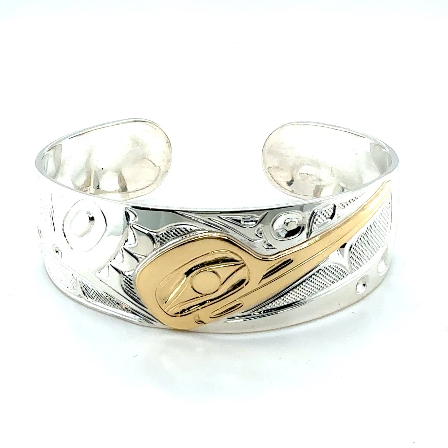 Bracelet - Sterling Silver & 14k - 3/4" - Hummingbird