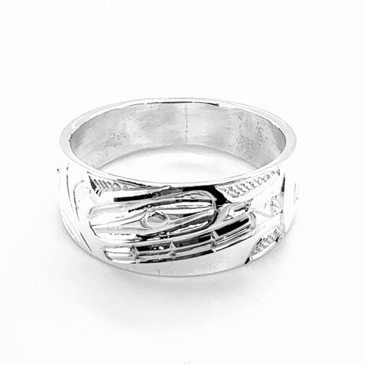 Ring - Sterling Silver - 3/8" - Wolf - 12.5 for Lachlan