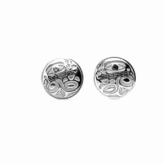 Studs - Sterling Silver - Round - Small - Orca 2 - 12mm