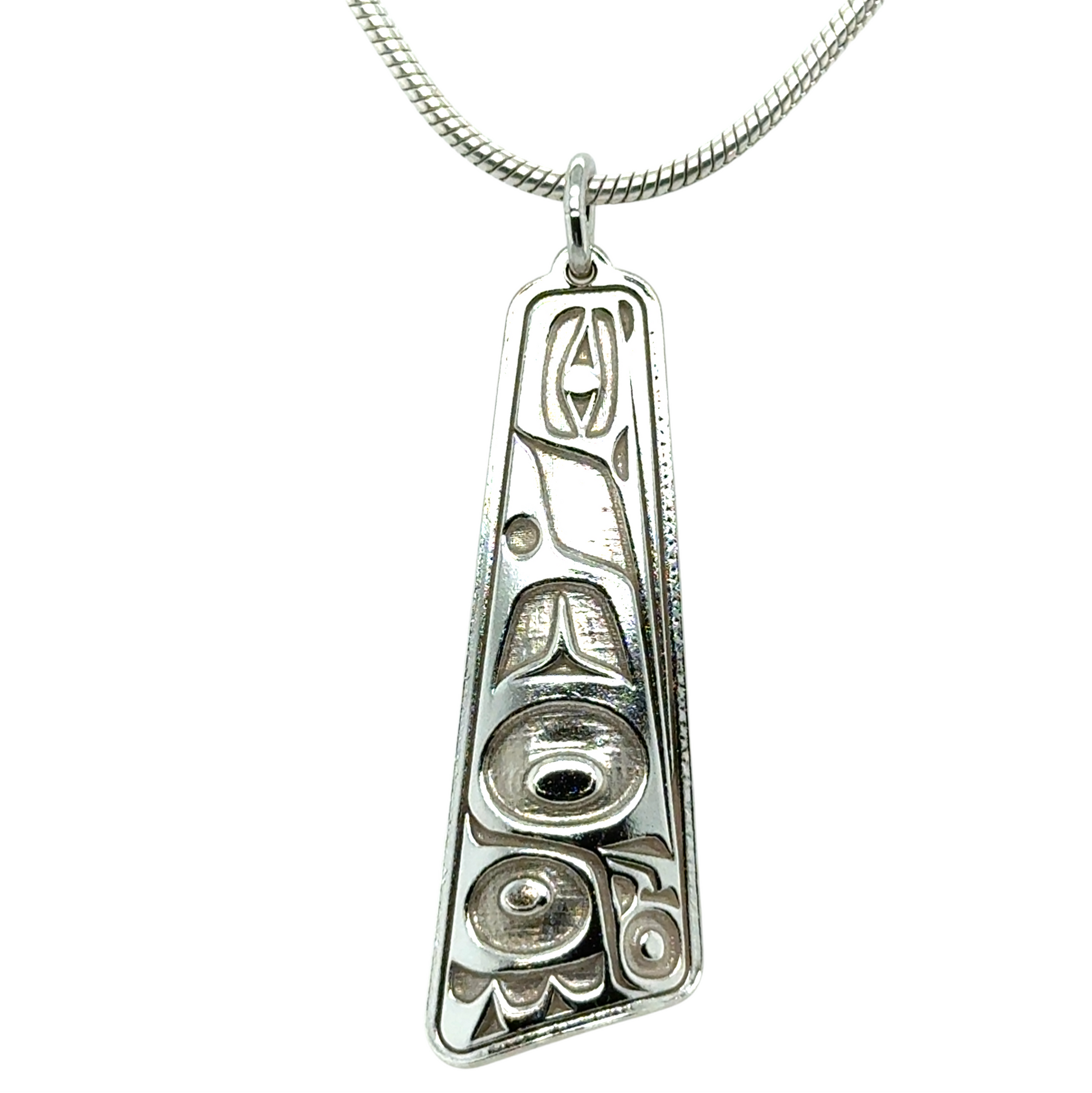 Pendant - Sterling Silver - Triangle - Hummingbird - 38mm