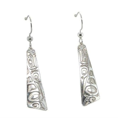 Earrings - Sterling Silver - Drop - Long Triangle - 32mm - Eagle