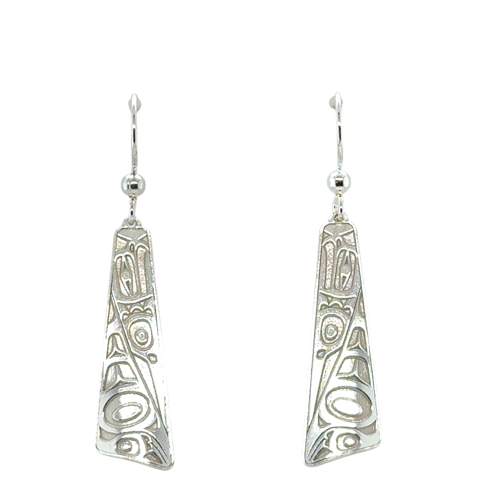 Earrings - Sterling Silver - Drop - Long Triangle - 32mm - Eagle