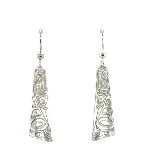Earrings - Sterling Silver - Drop - Long Triangle - 32mm - Eagle