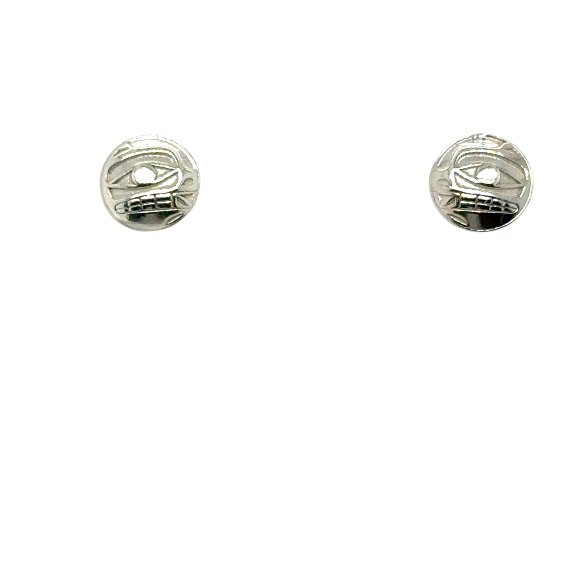 Studs - Sterling Silver - Round - Mini - 8mm - Bear