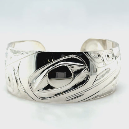 Bracelet - Sterling Silver - 1" - Hummingbird