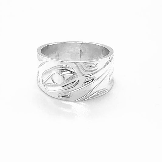 Ring - Sterling Silver - 3/8" - Hummingbird - Size 6