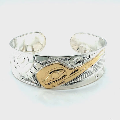 Bracelet - Sterling Silver & 14k - 3/4" - Hummingbird