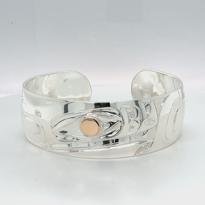 Bracelet - Sterling Silver & 14k - 3/4" - Orca