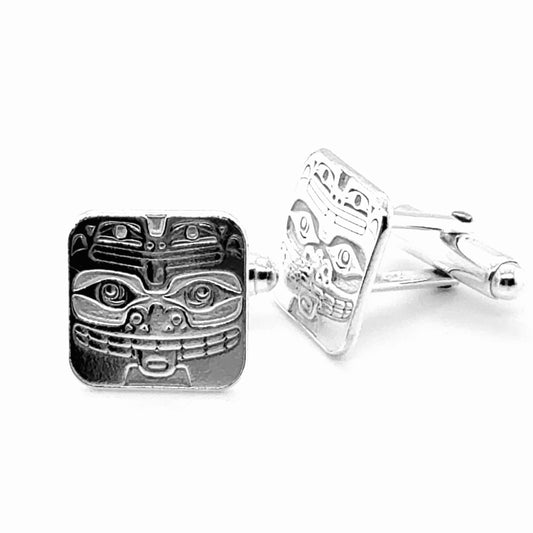 Cufflinks - Sterling Silver - Bear & Frog- 16mm