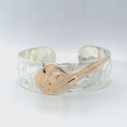 Bracelet - Sterling Silver & 14k - 3/4" - Hummingbird