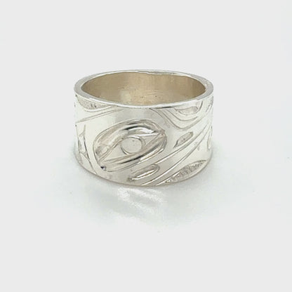 Ring - Sterling Silver - 1/2" - Hummingbird - Size 6